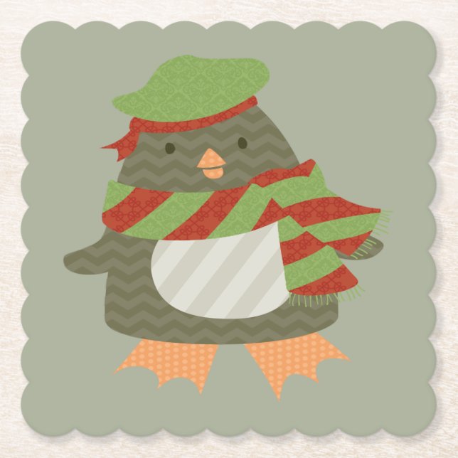 PORTA-COPO DE PAPEL HOLIDAY PENGUIN (Frente)