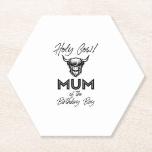 Porta-copo De Papel Holly Cow Mãe Da Vaca 1rua De Birthday Boy Highlan