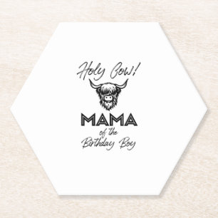Porta-copo De Papel Holly Cow Mama Do Aniversário Garoto Da Vaca Highl