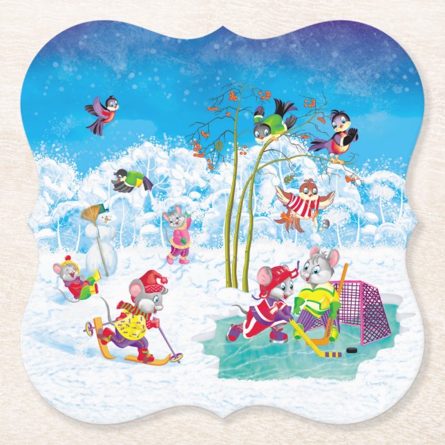 Porta-copo De Papel hóquei (Frente)