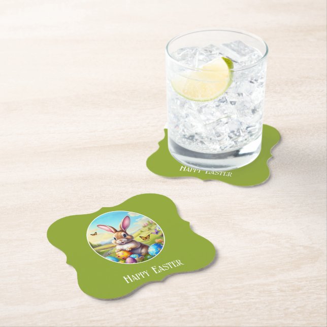 Porta-copo De Papel Hübscher Osterhase in Landschaft -  (Insitu)