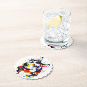 Porta-copo De Papel HUsky Lovers Stone Coaster  Pedra Lover Coaster