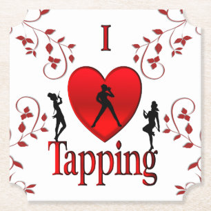Porta-copo De Papel I Heart Tap Dance