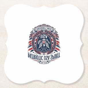Porta-copo De Papel Ícones e Símbolos do Escudo de Liberdade Patriótic