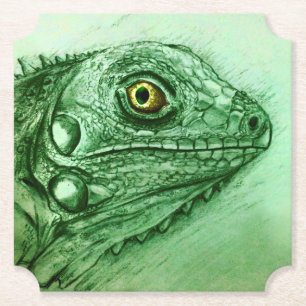 Porta-copo De Papel Iguana verde porta copos dada forma, desenho
