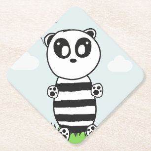 Porta-copo De Papel Ilustração de Panda Fofo
