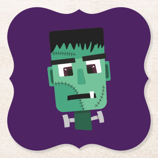 Porta-copo De Papel Ilustração do Monstro de Frankenstein (Frente)