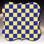 Porta-copo De Papel Imagem do Quadro de Verificação Amarelo Neon Azul<br><div class="desc">Quadro de verificação azul-neon e amarelo | Vintage | Clássico | Evolução | NA MODA | Moda | Mínimo</div>