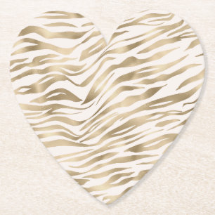 Porta-copo De Papel Impressão de Zebra Dourada