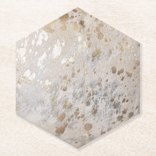 Porta-copo De Papel Impressão Metálico Dourado