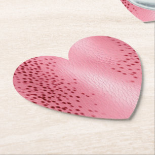 Porta-copo De Papel Impressão Pano-Leopardo Cor-de-Rosa