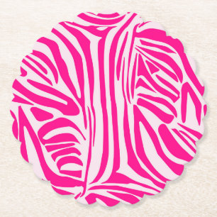 Porta-copo De Papel Impressão zebra rosa