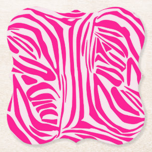 Porta-copo De Papel Impressão zebra rosa
