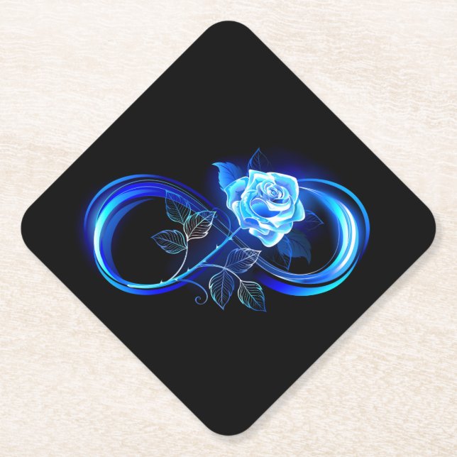 Porta-copo De Papel Infinidade brilhante com rosa azul (Frente)