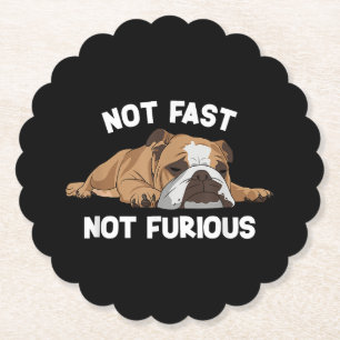Porta-copo De Papel Inglês Bulldog Dormindo Não Rápido Não É Fundão Fu