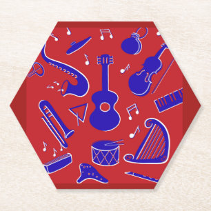 Porta-copo De Papel Instrumentos Musicais