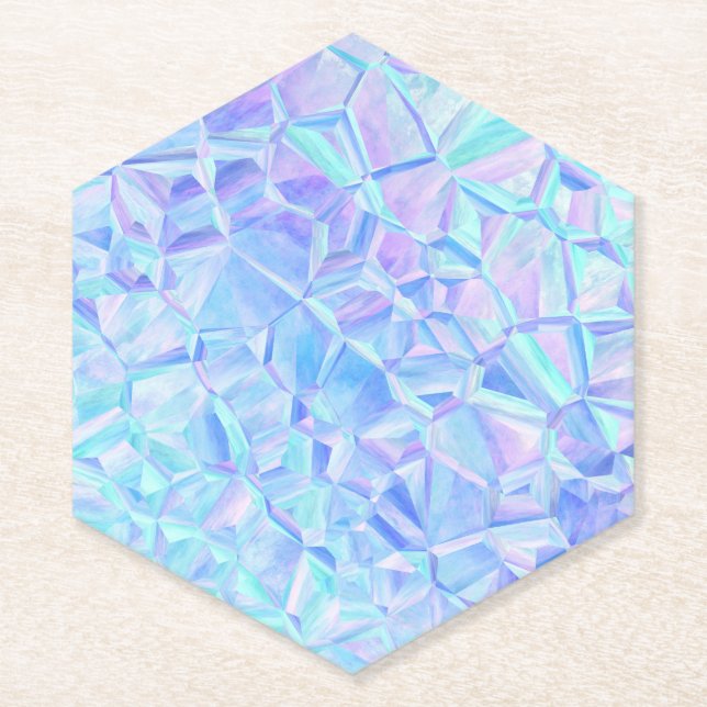 Porta-copo De Papel iridescência gelada : (Frente)