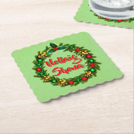 Porta-copo De Papel Irlandês Nollaig Shona Merry Christmas