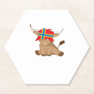 Porta-copo De Papel Isle, bandeira de Orkney, presente de vaca escoces