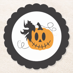 Porta-copo De Papel Jack O Lanterna Pumpkin Dia das Bruxas Laranja Pre