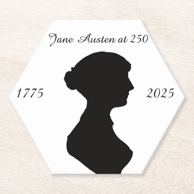 Porta-copo De Papel Jane Austen aos 250 (Frente)