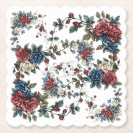 Porta-copo De Papel Jardim Americano Rosas Patriotas