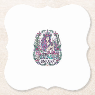 Porta-copo De Papel Jardim de Unicórnio Bruxa Unicórnio Roupas Colorid