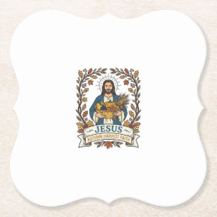 Porta-copo De Papel Jesus Colheita de Outono Fé Jesus Colheita de Outo