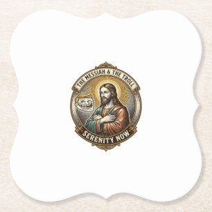 Porta-copo De Papel Jesus Cruzando os Braços Emoji de Rosto de Troll d