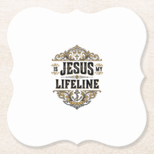 Porta-copo De Papel Jesus É Minha Linha da Vida Camisa Vintage Cristã