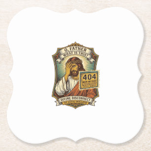 Porta-copo De Papel Jesus engraçado erro 404 Humor desenvolvedor web p