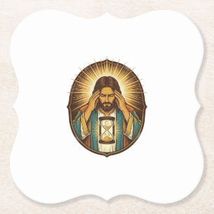 Porta-copo De Papel Jesus Impaciente Carregando Ampulheta Internet Len