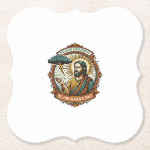 Porta-copo De Papel Jesus Irritado Nuvem Escura Chuva Relâmpago Clima