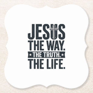 Porta-copo De Papel Jesus O Caminho A Verdade A Vida Camiseta Cristã