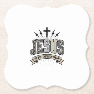 Porta-copo De Papel Jesus O Caminho A Verdade A Vida Vintage Cristão
