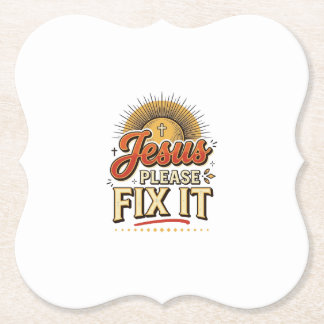 Porta-copo De Papel Jesus Por Favor Conserte Isso Tipografia Cristã Vi