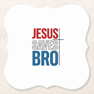 Porta-copo De Papel Jesus Salva Camiseta de Tipografia Cristã Irmão De