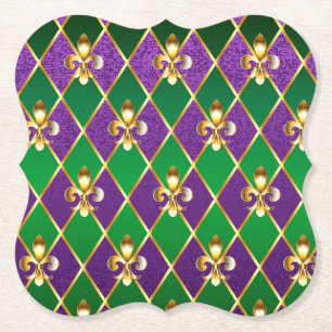 Porta-copo De Papel Jewelry Background Mardi Gras