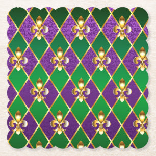 Porta-copo De Papel Jewelry Background Mardi Gras