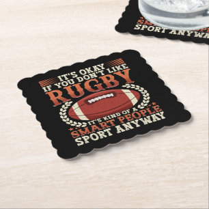 Porta-copo De Papel Jogador De Rugby Meio Que Uma Pessoas Inteligente 