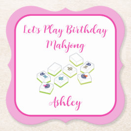 Porta-copo De Papel Jogue Aniversário Mahjong PERSONALIZAR