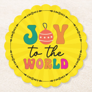 Porta-copo De Papel Joy to The World - Design de Natal-50835
