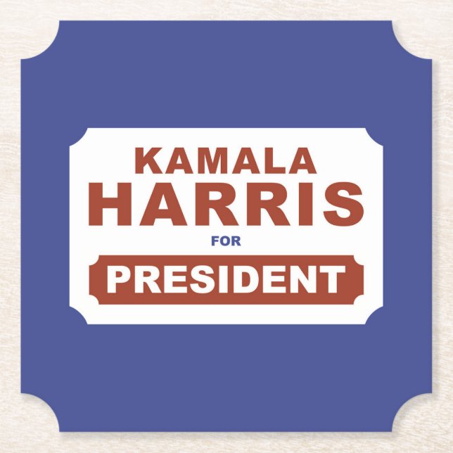 PORTA-COPO DE PAPEL KAMALA HARRIS PARA PRESIDENTE! (Frente)