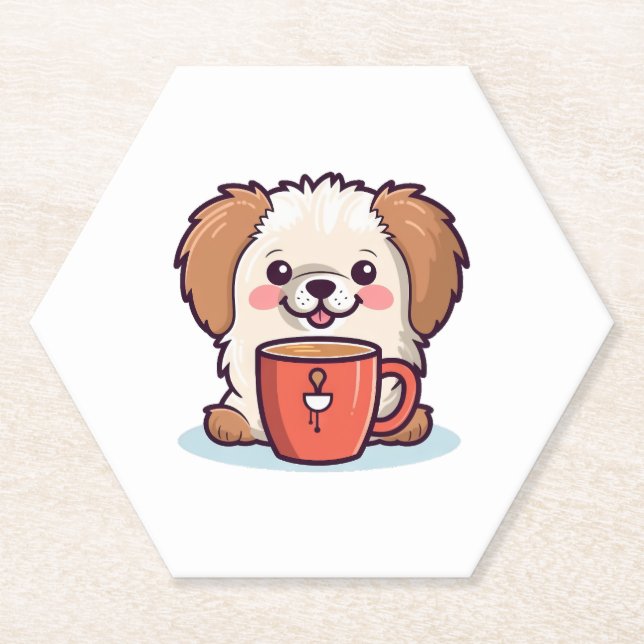 Porta-copo De Papel Kawaii Paws Café (Frente)