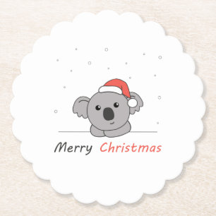 Porta-copo De Papel Koala Christmas Snow Winter Animais Koalas