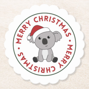 Porta-copo De Papel Koala Natal Animais de inverno na neve Koalas Pape
