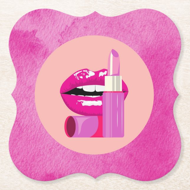 Porta-copo De Papel Lábios (Frente)