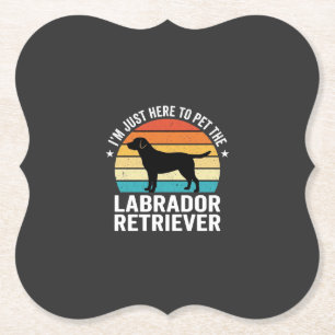 Porta-copo De Papel Labrador Retriever Retrô Cachorro Acariciando
