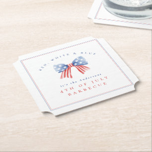 Porta-copo De Papel Laco Préppy Elegante EUA - 4 de Julho Churrasco