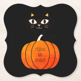 Porta-copo De Papel Laranja Negro Pumpkin Spooky Halloween Assustador
